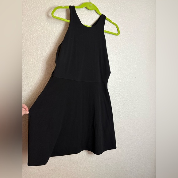 Athleta Dresses & Skirts - Athleta Conscious Dress Large Tall Black Racerback Athletic Tennis Golf Mini LT